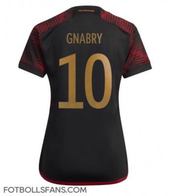 Tyskland Serge Gnabry #10 Replika Bortatröja Damer VM 2022 Kortärmad